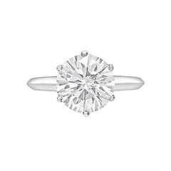 Tiffany 3.02 Carat Round Brilliant Diamond Engagement Ring