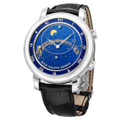 Patek Philippe White Gold Celestial Wristwatch Ref 5102G