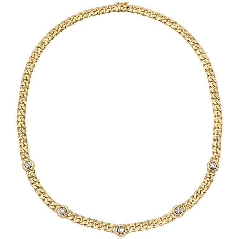Carl F. Bucherer Gold & Diamond Curb-Link Necklace