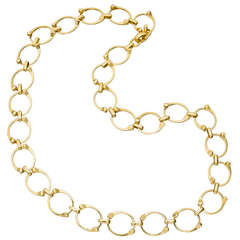 Gucci Chiodo Gold Long Link Necklace