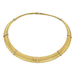 Roberto Coin Gold & Diamond Collar Necklace