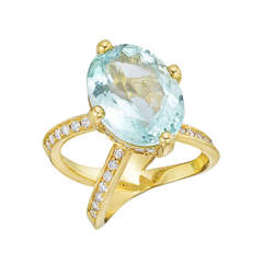 Temple St. Clair Aquamarine & Diamond "Coco" Ring