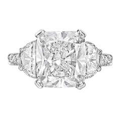 5.01 Carat Cushion-Cut Diamond Engagement Ring