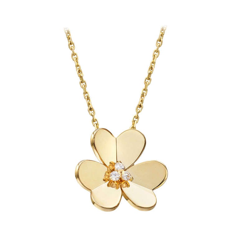 Van Cleef & Arpels Diamond and Gold "Frivole" Pendant