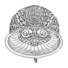 Antique Large Ornate Silver Wash Basin