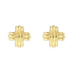 Tiffany & Co. ​Medium Gold Signature 'X' Earclips