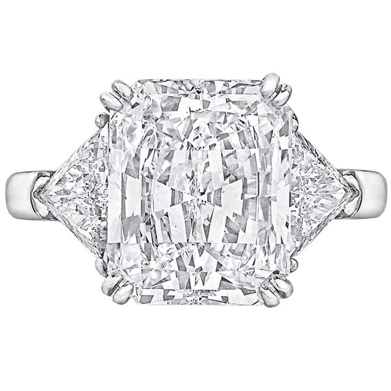 Graff 5.02 Carat GIA Cert Radiant-Cut Diamond Engagement Ring at 1stDibs