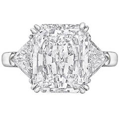 Graff 5.02 Carat GIA Cert Radiant-Cut Diamond Engagement Ring