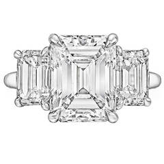 Tiffany & Co. 4.00 Carat GIA Cert Emerald-Cut Diamond Platinum Engagement Ring