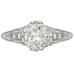 1.75 Carat Round Brilliant Diamond Engagement Ring