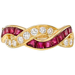 Oscar Heyman Ruby & Diamond Band Ring
