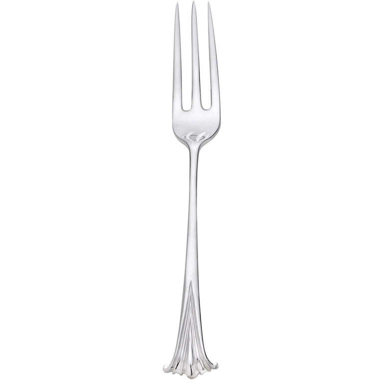 72-piece Onslow pattern service of sterling silver flatware, comprising 11 dinner forks, 10 dinner knives, 12 dinner spoons, 12 soup spoons, 10 luncheon forks, 6 teaspoons, 6 coffee spoons, 3 vegetable serving spoons and 2-piece salad serving set,
