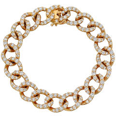 Diamond Gold Curb-Link Bracelet