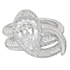 2.04 Carat Pear-Shaped Diamond 'Snake' Ring