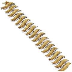Diamond Gold Link Bracelet