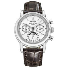 Patek Philippe ​Platinum Perpetual Calendar Chronograph Wristwatch Ref 3970EP