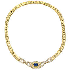 Vintage Cartier Gem-Set Gold Necklace