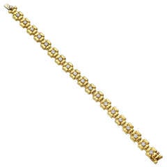 Chanel ​Gold and Diamond Flower Link Bracelet