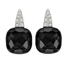 Pomellato Jet and Diamond Capri Drop Earrings