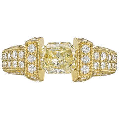 1.15 Carat Yellow Diamond Engagement Ring