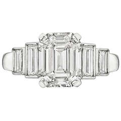 2.29 Carat Emerald-Cut Diamond Engagement Ring