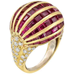 Arfan Ruby Diamond Balloon Ring