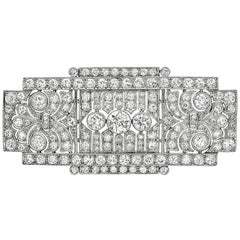 Art Deco Diamond Panel Brooch