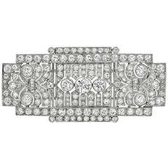 Art Deco Diamond Panel Brooch 11