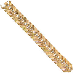 Retro Diamond Gold Link Bracelet