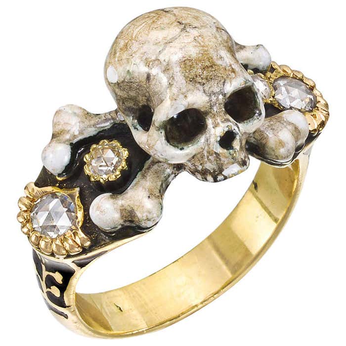 Memento Mori Skull Ring at 1stDibs | memento mori ring gold, memento ...