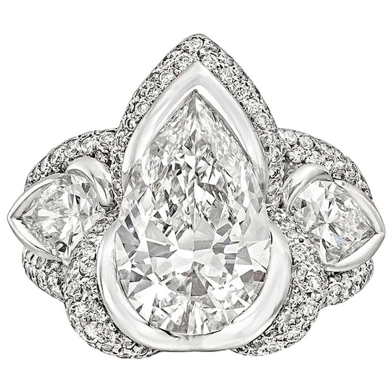 Mauboussin 3.05 Carat Pear-Shaped Diamond Ring