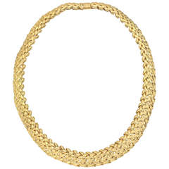 Tiffany & Co. Gold Woven-Link Vannerie Necklace