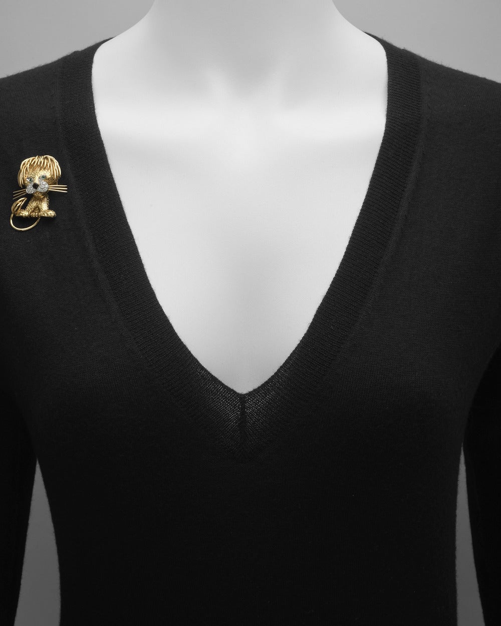 Van Cleef & Arpels Diamond Gold Lion Cub Brooch