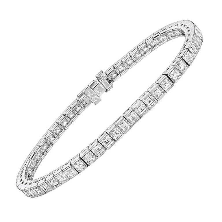 Tiffany & Co. Square-Cut Diamond Line Bracelet
