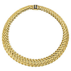 Tiffany & Co. Gold Woven Link "Vannerie" Necklace