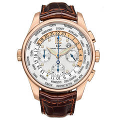 Girard-Perregaux Rose Gold World Time Chronograph Wristwatch circa 2011