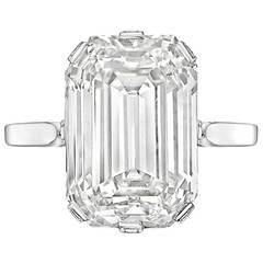 8.40 Carat Emerald-Cut Diamond Solitaire Engagement Ring