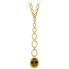 Van Cleef & Arpels and Piaget Lady's Yellow Gold Necklace with Pendant Watch