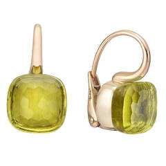 Pomellato Lemon Quartz Gold "Nudo" Short Drop Earrings