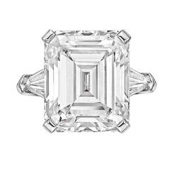 9.47 Carat Emerald-Cut Diamond Engagement Ring