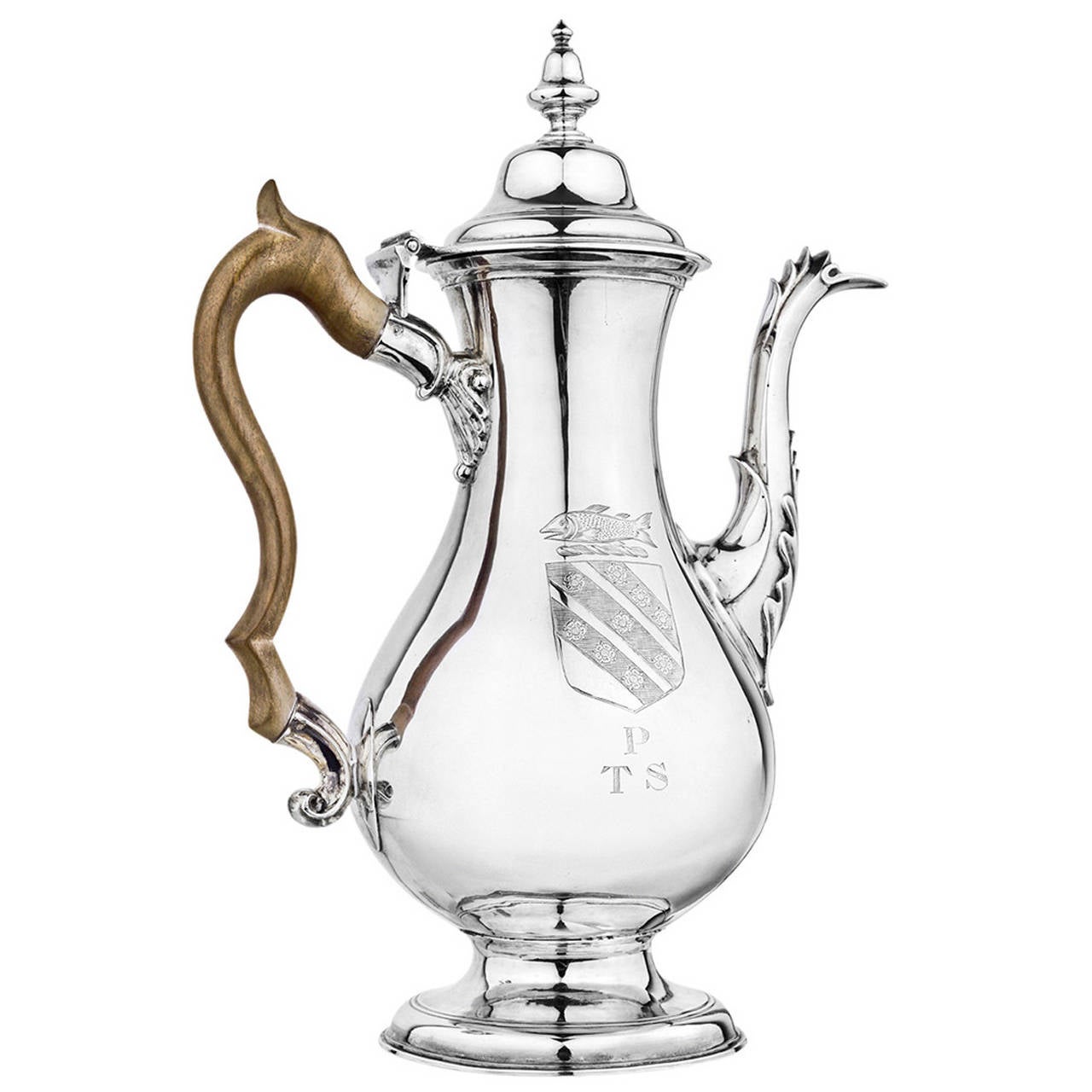18th Century American Philip Syng, Jr  Silver Coffee Pot