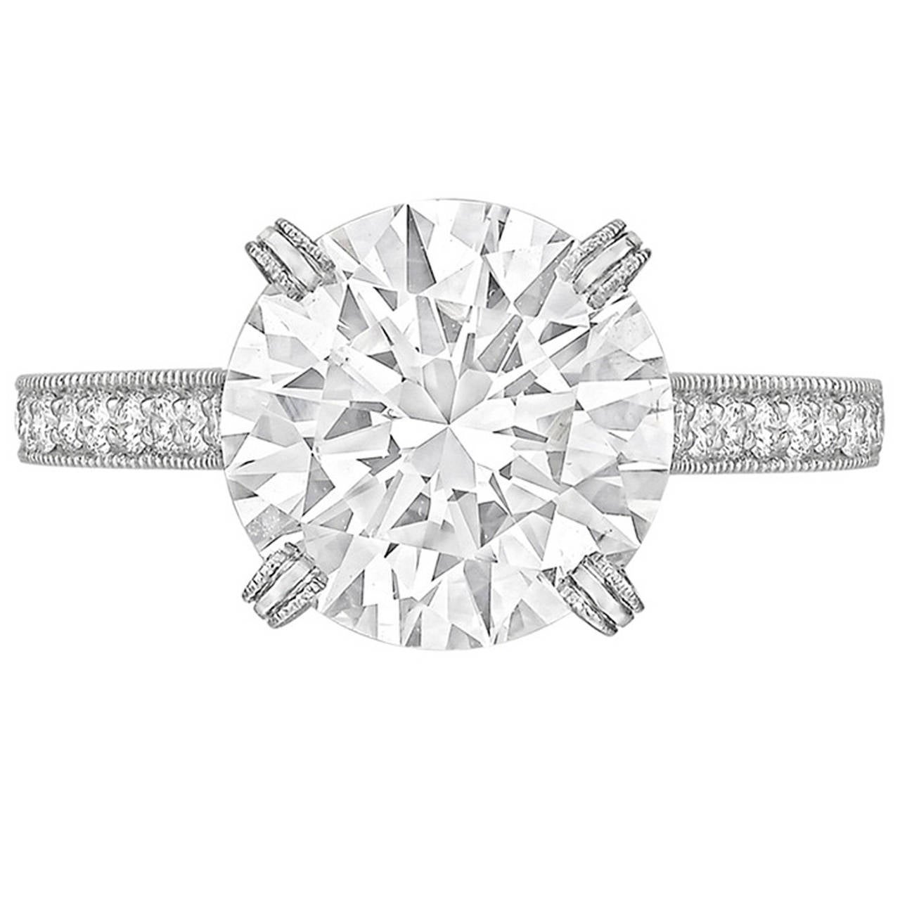 Betteridge 3.50 Carat Round Brilliant Diamond Engagement Ring