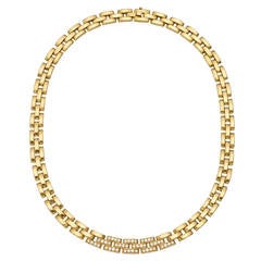 Cartier Diamond Gold "Maillon Panthère" Collar Necklace