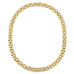 Cartier Diamond Gold "Maillon Panthère" Collar Necklace