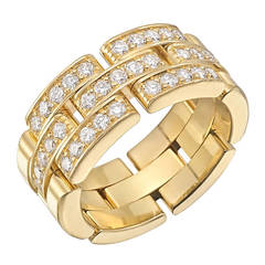Cartier Diamond Gold Maillon Panthere Band Ring