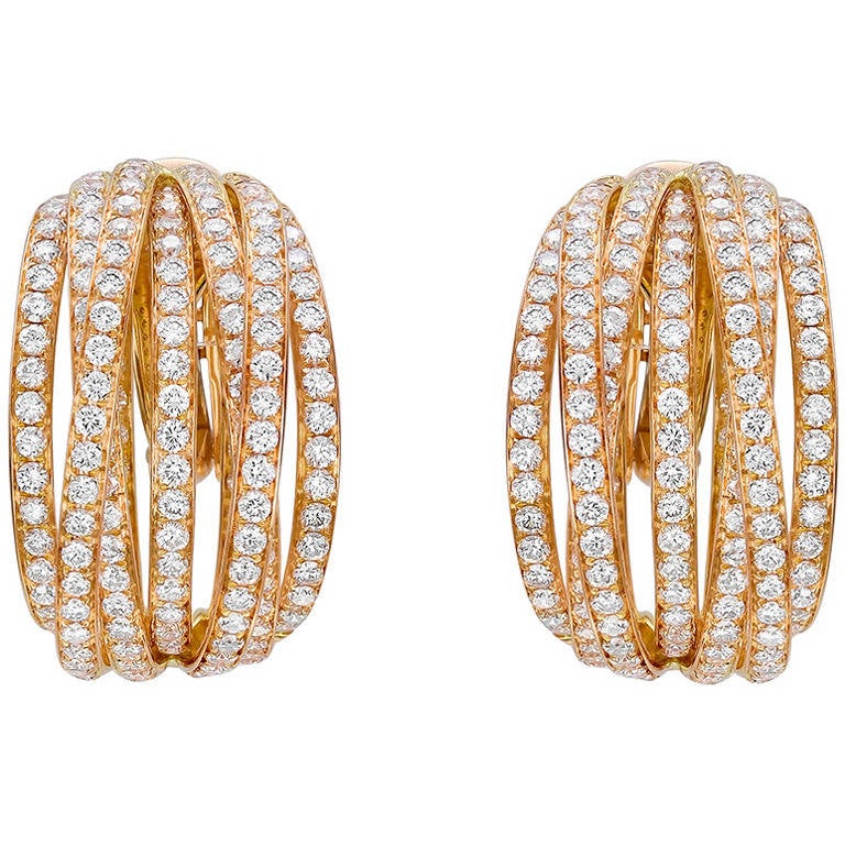 de Grisogono Diamond Pink Gold Allegra Earrings