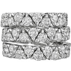 Garavelli Three Row Diamond Coil Band