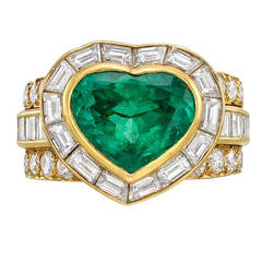 Van Cleef 
Arpels Heart-Shaped Emerald Diamond Dress Ring
