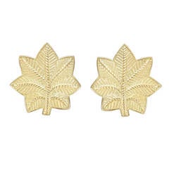 Tiffany & Co. Gold Leaf Earclips