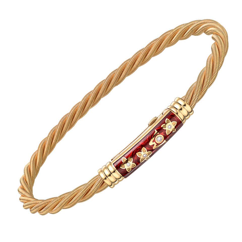 Wellendorff Red Rondel Wellendorff Red Enamel Gold Comtesse Bracelet at 1stDibs | wellendorff ...